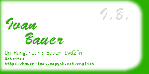 ivan bauer business card